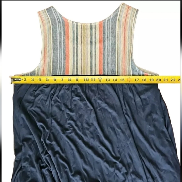 Anthropologie PORRIDGE Cayucos Navy Blue Knit Bubble Hem Dress Pullover L Large - Picture 3 of 5